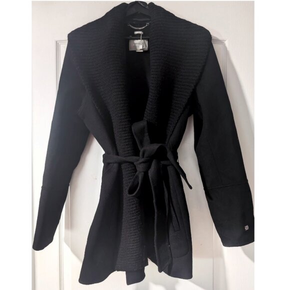 NEW! Soia & Kyo | Gabby Wool Tie-Waist Coat - Picture 4 of 16